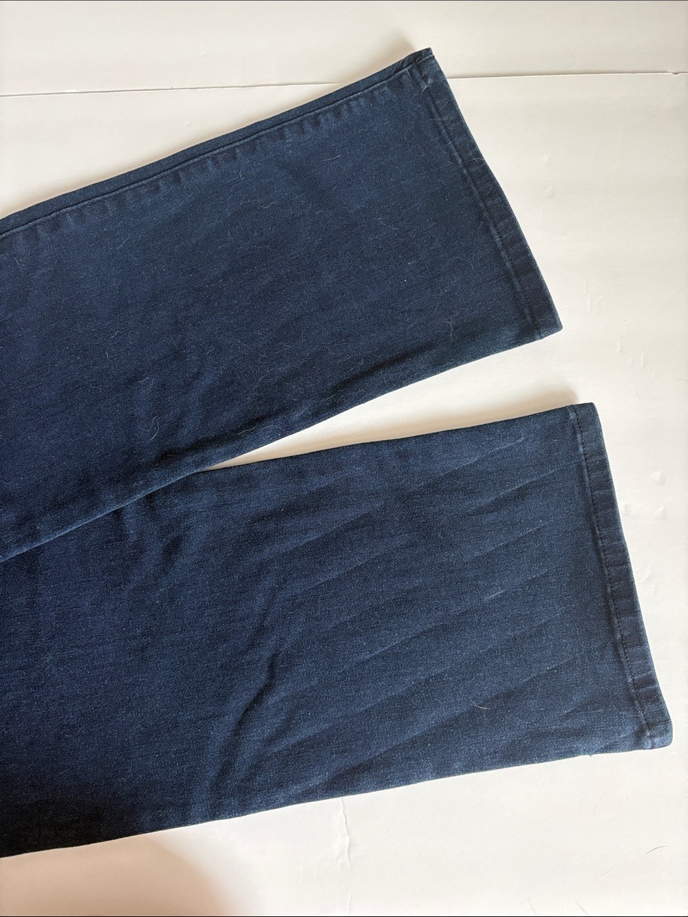 Betabrand dark wash straight leg 4-pocket blue jeans stretch waistband - Picture 11 of 16
